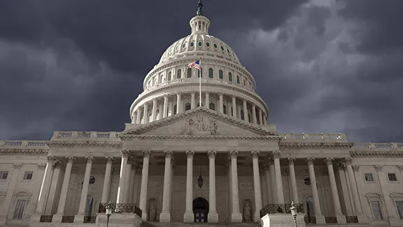 A storm looms over the U.S. Capitol