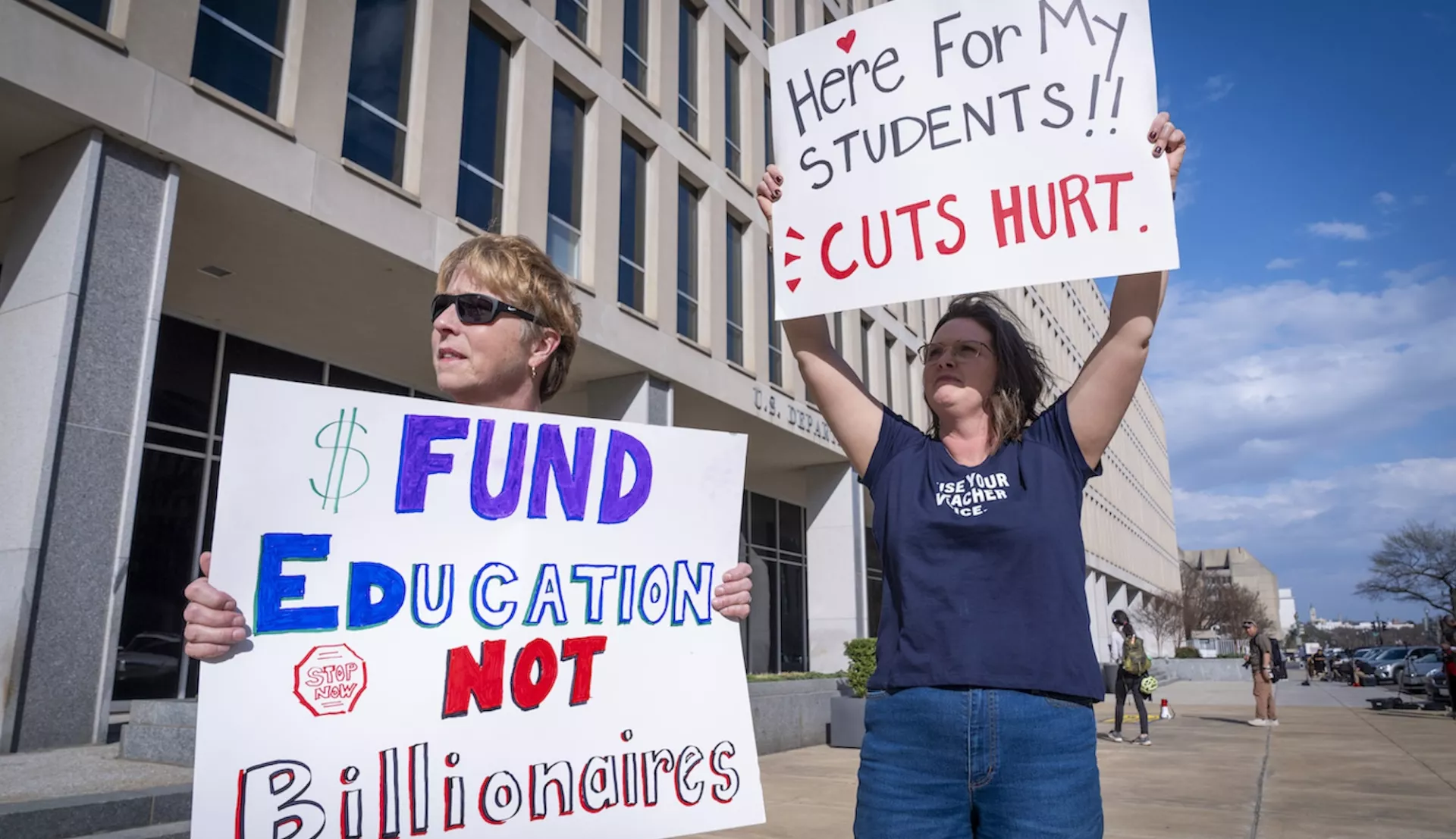 protests at department of education