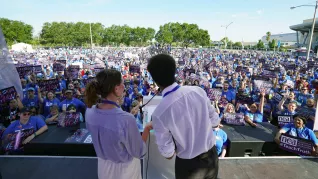 Speakers at the Freedom to Learn Rally in Orlando, Florida