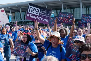 The crowd at the 2023 Freedom to Learn Rally in Orlando